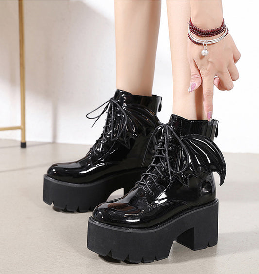 Angel Wing Ankle Boots