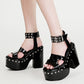 Gothic Chunky High Heel Platform Sandals